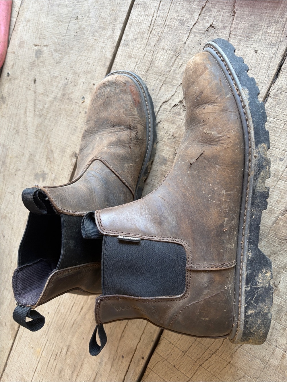 Wolverine Brown Leather Chelsea Work Boots